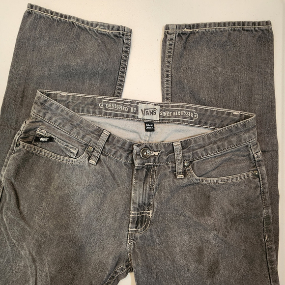 Vans V66 Slim Straight Jeans 30x32 Gravel Grey Stovepipe Skate Denim - Picture 2 of 8